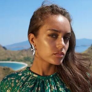 Vintage Swallow Wings Stainless Steel Earrings - Unique Statement Studs